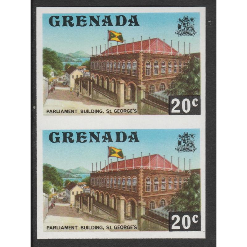 Grenada 1975 - PARLIAMENT BUILDING 20c  IMPERF PAIR mnh