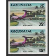 Grenada 1975 - PEARLS AIRPORT 35c  IMPERF PAIR mnh