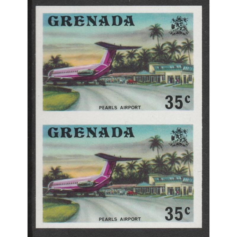 Grenada 1975 - PEARLS AIRPORT 35c  IMPERF PAIR mnh
