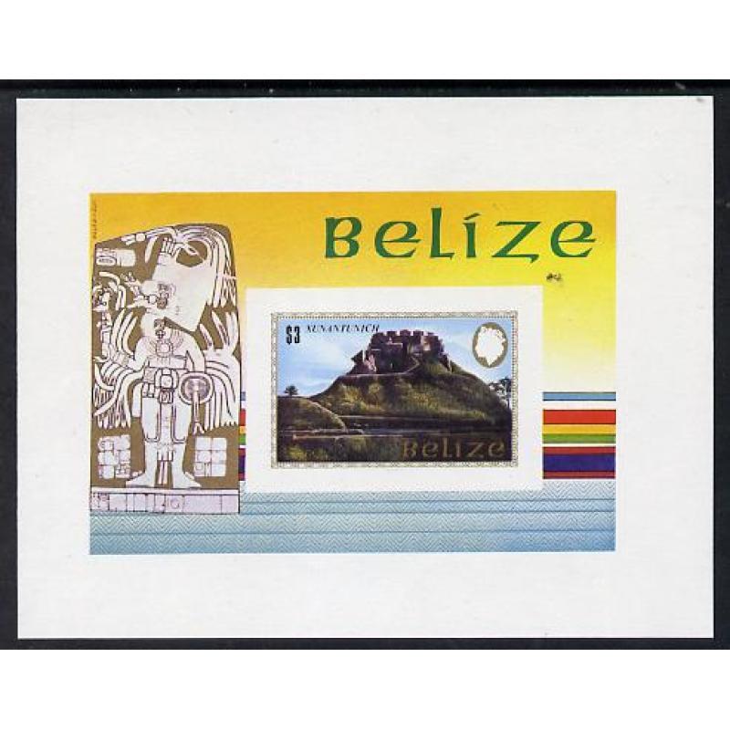 Belize 1983  MAYA MONUMENTS IMPERF m/sheet mnh