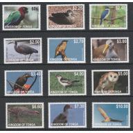 Tonga 2013  BIRDS DEF set of 12 values completemnh
