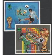 Libya 1982 FOOTBALL set of 2 imperf m/sheets mnh