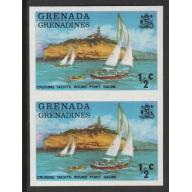 Grenada Grenadines 1975 - YACHTS 1/2c  IMPERF PAIR mnh