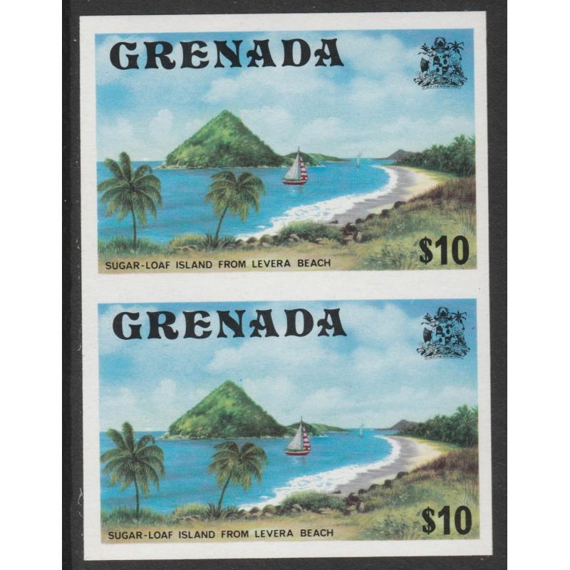 Grenada 1975 - SUGAR LOAF ISLAND $10  IMPERF PAIR mnh