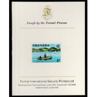 Grenada 1975  CARENAGE TAXI  mperf on FORMAT INTERNATIONAL PROOF CARD