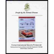St Lucia 1984 CHEVROLET BEL AIR imperf on FORMAT INTERNATIONAL PROOF CARD