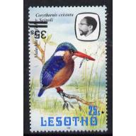 Lesotho 1986 MALACHITE KINGFISHER inverted surcharge mnh