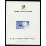 Tuvalu  1988 BIRDS - WHITE TERN on FORMAT INT PROOF CARD