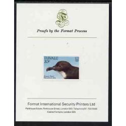 Tuvalu  1988 BIRDS - PHOENIX PETREL FORMAT INT PROOF CARD