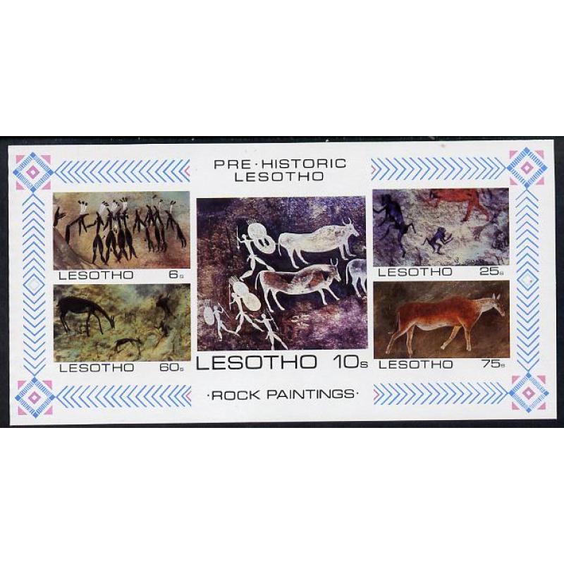 Lesotho 1983 ROCK PAINTINGS imperf m/sheet mnh