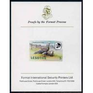 Lesotho 1982 BIRDS - ROCK PIGEON  on FORMAT INTERNATIONAL PROOF CARD