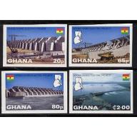 Ghana 1982 HYDRO-ELECTRIC IMPERF set of 4 mnh