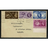 1949 Universal Postal Union. Plain typed addressed cover FDI machine cancel.