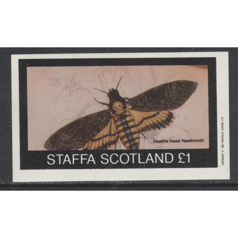 Staffa 1982 INSECTS - HAWKMOTH imperf souvenir sheet mnh