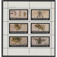 Staffa 1982 INSECTS - BEES perf set of  6 mnh