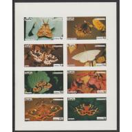 Staffa 1974 BUTTERFLIES & SCOUTS imperf set of8 mnh
