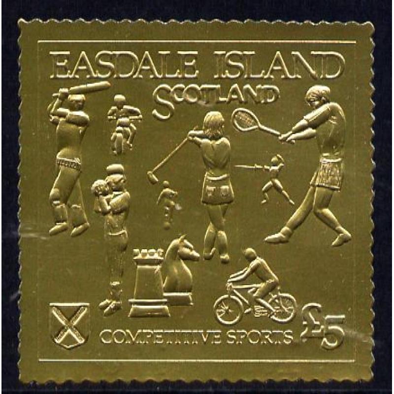 Easdale 1991 COMPETITIVE SPORT £5 embossed in GOLD