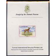 Lesotho 1984 BABY ANIMALS - ELAND CALF on FORMAT INTERNATIONAL PROOF CARD
