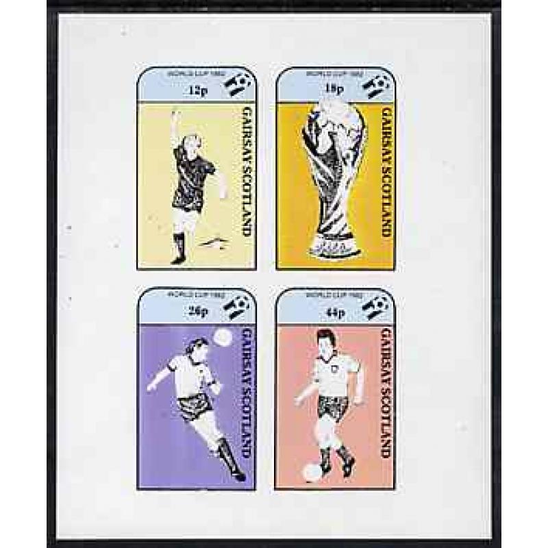 Gairsay 1982 FOOTBALL WORLD CUP imperf set of 4 mnh
