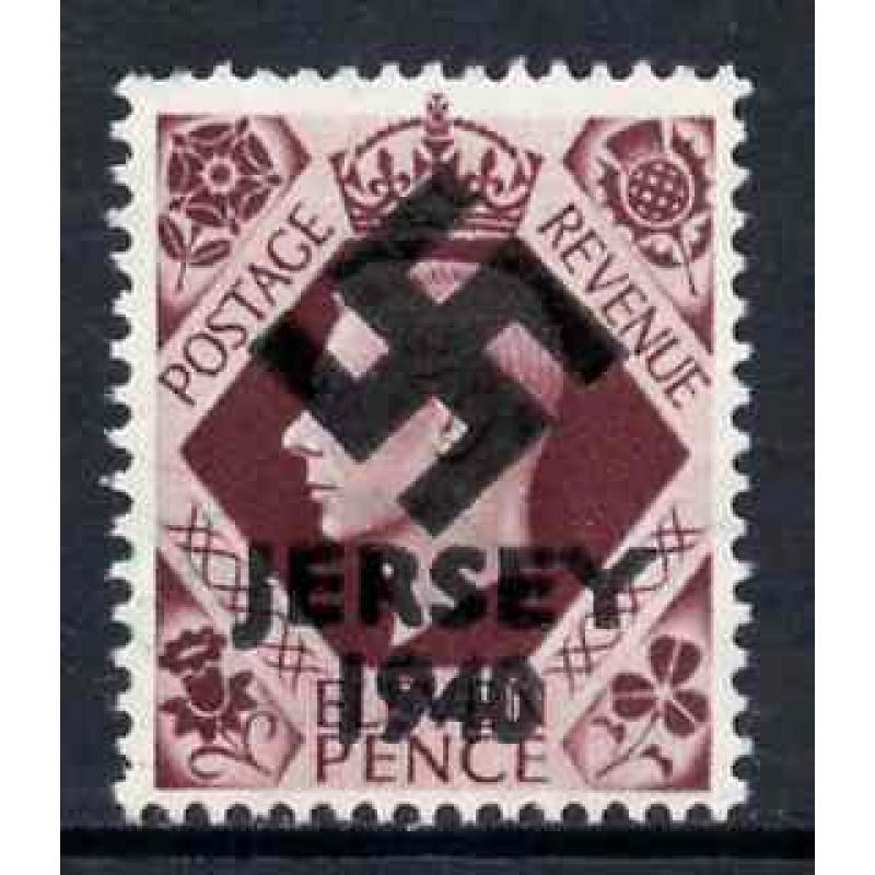 Jersey 1940 SWASTIKA OVERPRINT on KG6 11d def - FORGERY mnh