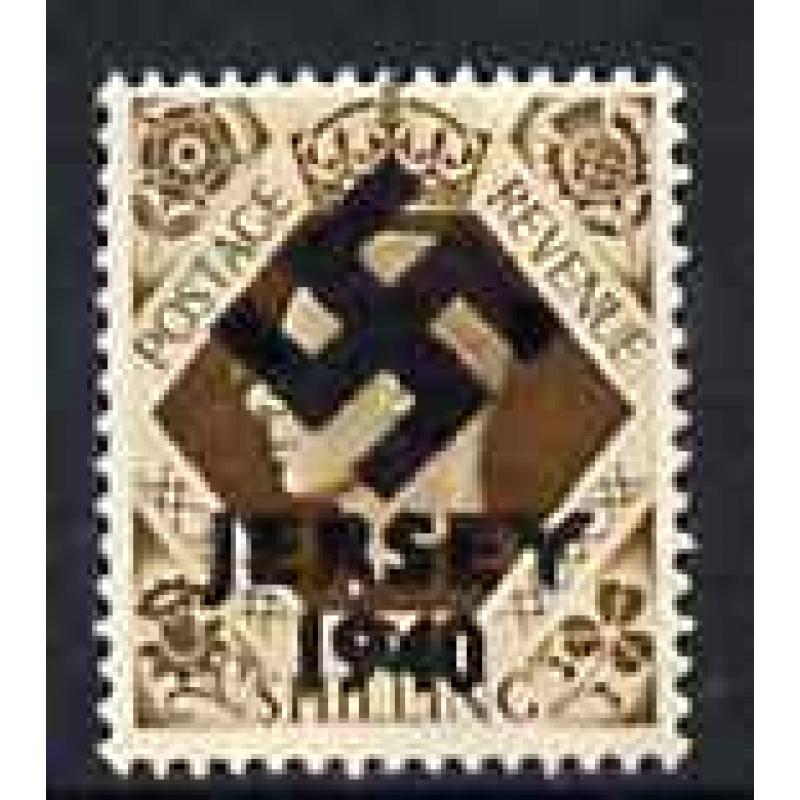 Jersey 1940 SWASTIKA OVERPRINT on KG6 1s def - FORGERY mnh