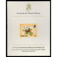 Lesotho 1984  BUTTERFLIES 15s  imperf on FORMAT INTERNATIONAL PROOF CARD