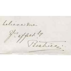 GB 1893 LETTER from PRINCESS BEATRICE