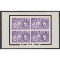 Calf of Man - 1968  EUROPA & CHURCHILL m/sheet mnh