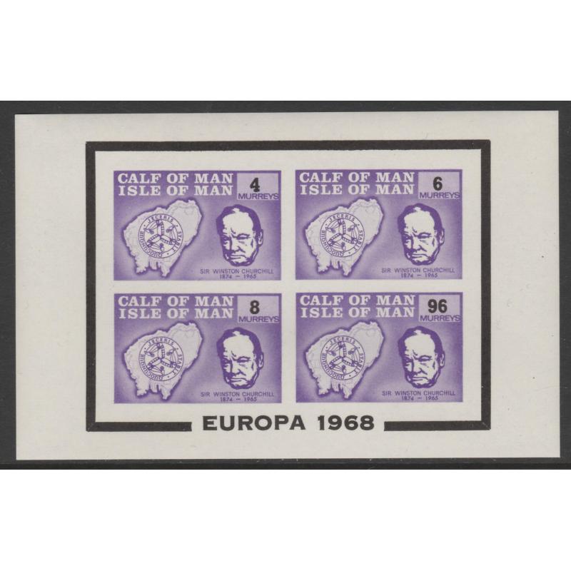 Calf of Man - 1968  EUROPA & CHURCHILL m/sheet mnh
