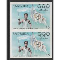 Barbuda 1984 OLYMPIC GAMES $5 IMPERF PAIR mnh