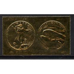 Staffa 1980 US COINS embossed in GOLD FOIL mnh