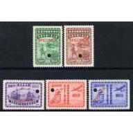 China 1947  50th ANNIVERSARY set of 5 opt&#039;d SPECIMEN mnh ex archives