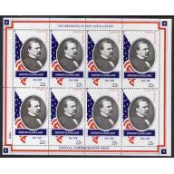 Staffa 1982 US PRESIDENTS #22 - GROVER CLEVELAND sheet of 8 mnh