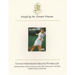 St Vincent 1987 TENNIS - Ivan Lendl on FORMAT INTERNATIONAL PROOF CARD