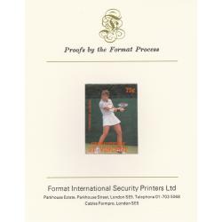 St Vincent Grenadines 1988 TENNIS - WENDY TURNBULL on FORMAT INTERNATIONAL PROOF CARD