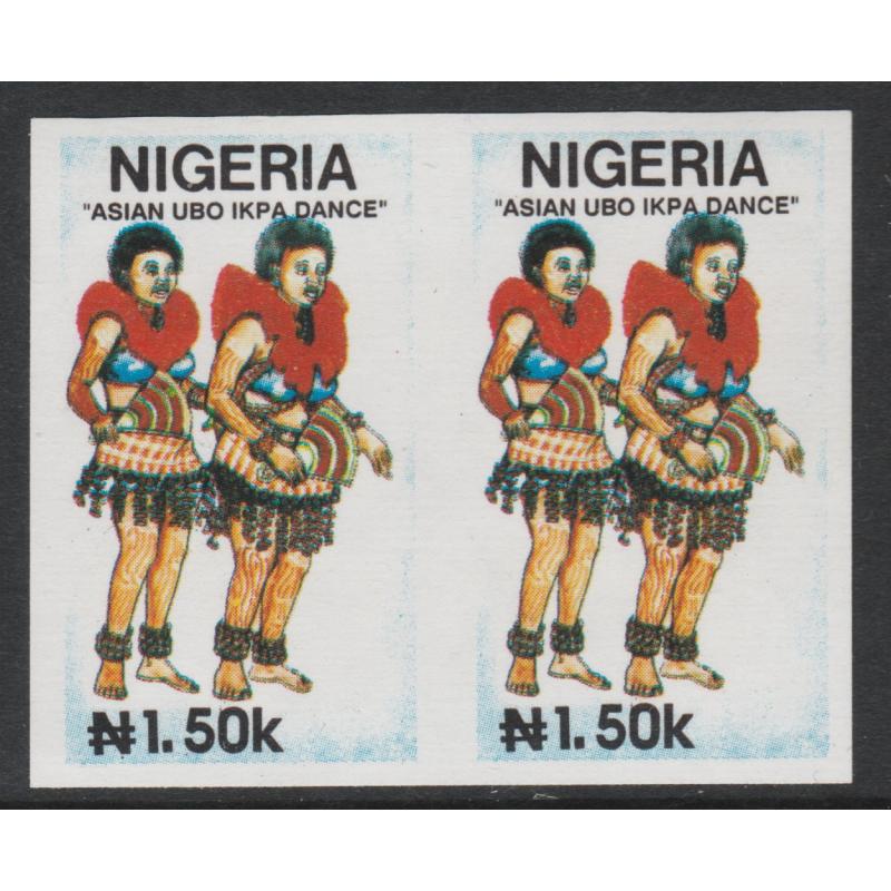 Nigeria 1992  TRADITIONAL DANCES 1n50 IMPERF PAIR mnh