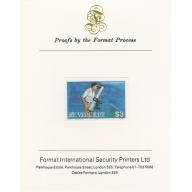 St Vincent 1986 HALLEY&#039;s COMET on FORMAT INTERNATIONAL PROOF CARD