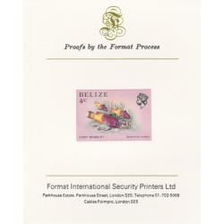 Belize 1984  FAIRY BASSLET  4c  imperf on FORMAT INTERNATIONAL PROOF CARD