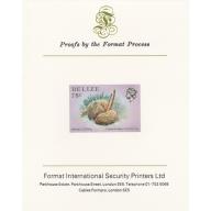 Belize 1984BRAIN CORAL 75c  imperf on FORMAT INTERNATIONAL PROOF CARD