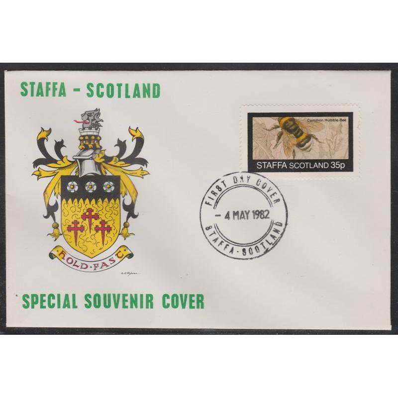 Staffa 1982 BEES  35p on first day cover