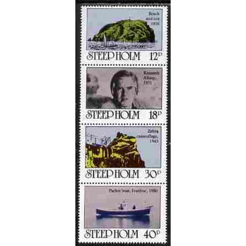 Steep Holm 1980 INAUGURAL ISSUE (SHIPS) set of 4 mnh