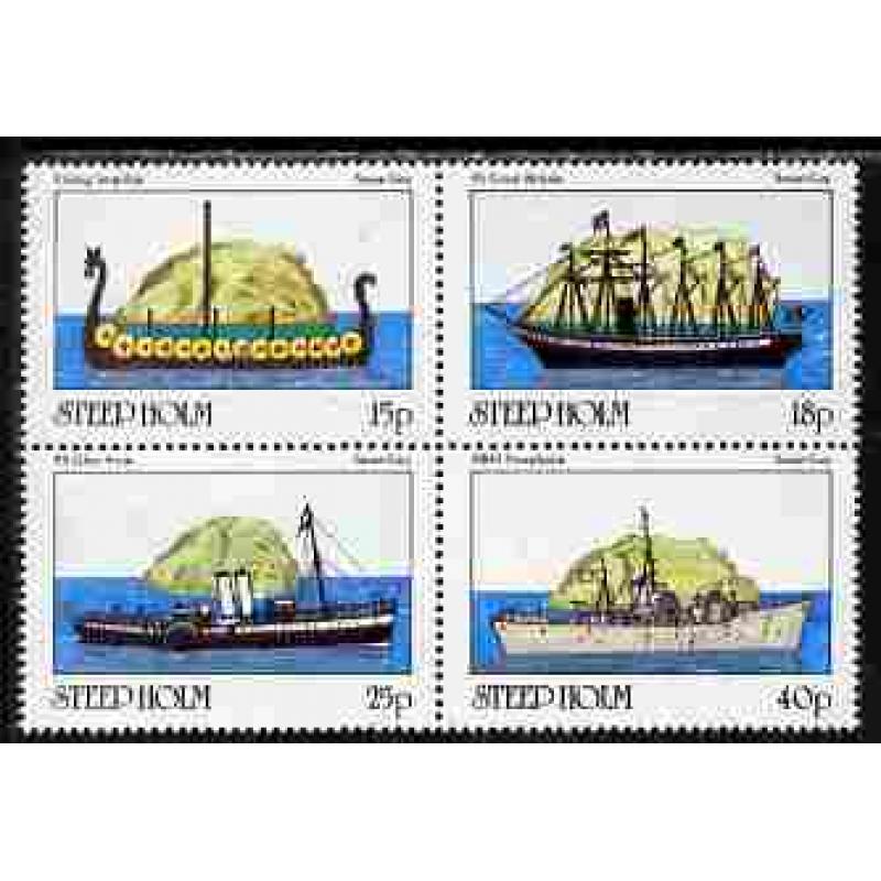 Steep Holm 1982 SHIPS perf set of 4 mnh