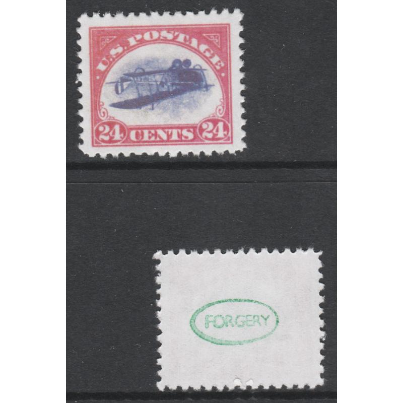 USA 1918 24c INVERTED JENNY (Curtis) - Maryland Forgery