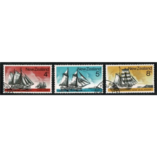 New Zealand. 1975 Historic Sailing Ships. Set of 6 values. Fine used. SG 1060-1074