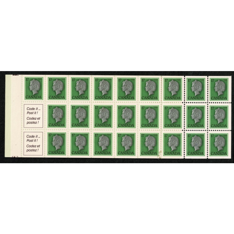 1979  $4.25 Post Code Publicity SB88 (Horizontal Wavy lines across cover) Violet on Cream Covers "Woman throwing letter".