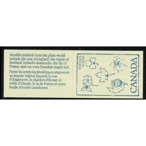 1979 50c Flowers & Trees Blue on cream covers. SB86. "Heraldic Emblems"