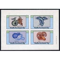 Staffa 1981 SIGNS OF THE ZODIAC  imperf set of 4 mnh