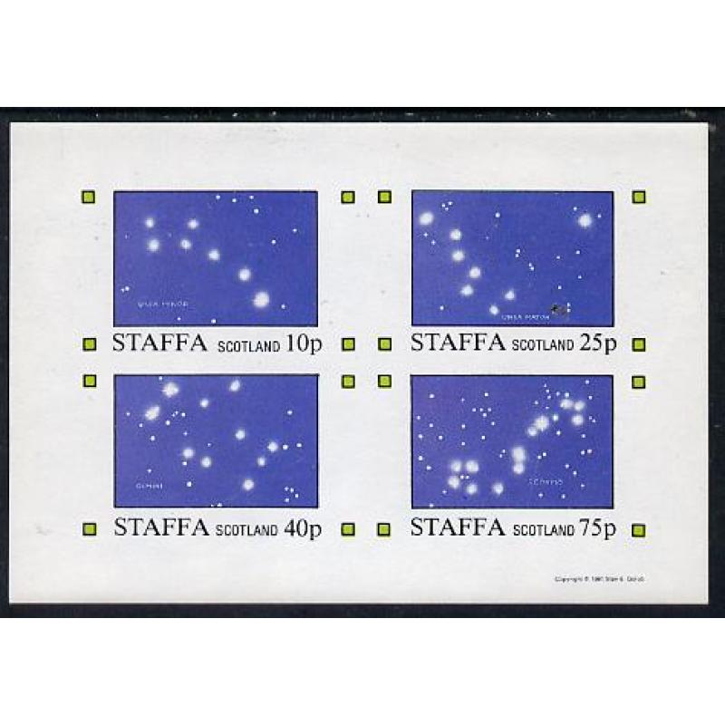 Staffa 1981 CONSTELLATIONS  imperf set of 4 mnh
