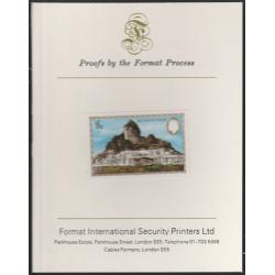 Belize 1983 MAYAN MONUMENTS 15c  imperf on FORMAT INTERNATIONAL PROOF CARD