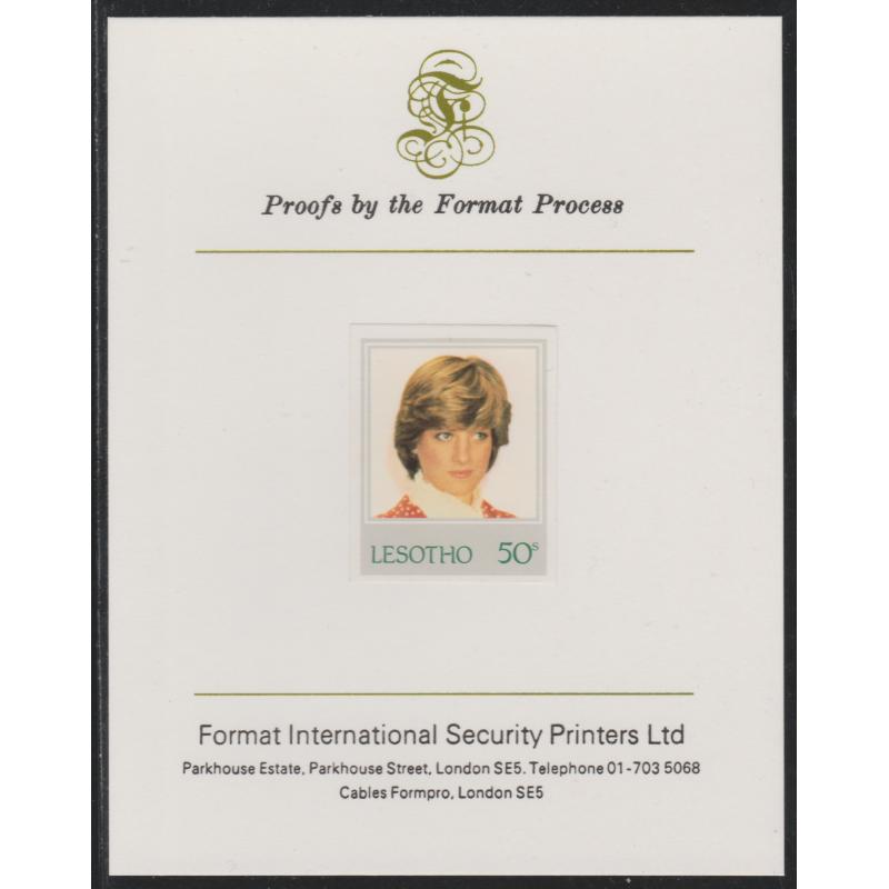 Lesotho 1982 PRINCESS DIANA&#039;S 21st  on FORMAT INTERNATIONAL PROOF CARD